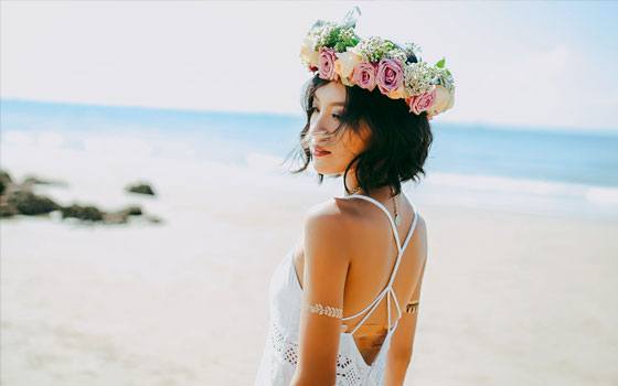 Italienisches weisses Kleid