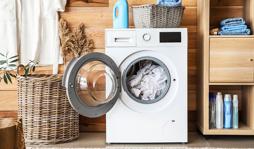 Waschmaschine befllen und waschen