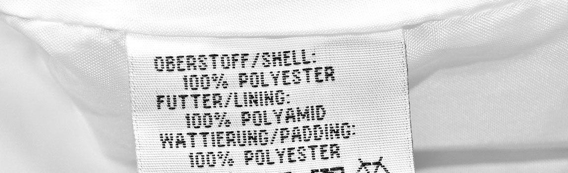 Polyester Kleidungsetikett