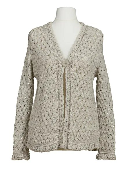 Ajour Strickjacke in beige von Diana