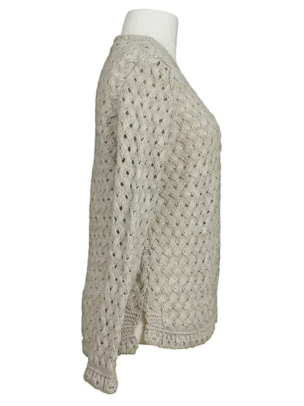 Ajour Strickjacke in beige von Diana