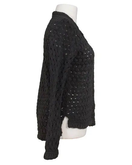 Ajour Strickjacke in schwarz von Diana