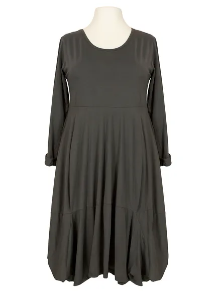 Ballonkleid in anthrazit von Made in Italy