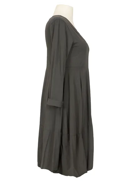 Ballonkleid in anthrazit von Made in Italy