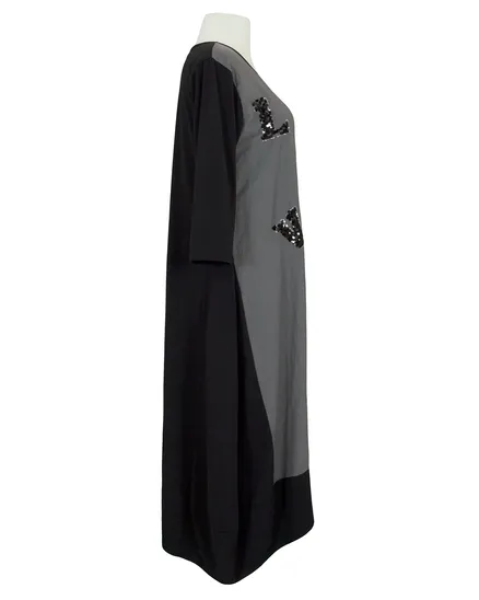Ballonkleid mit Leinen in schwarz von Vincenzo Allocca