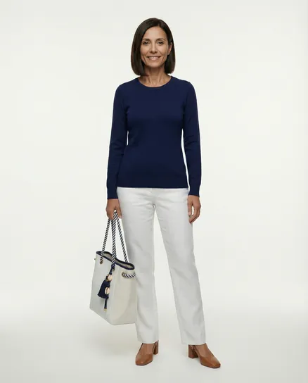 Basic Pullover in blau von Beauty Women