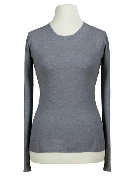 Basic Pullover in grau von Beauty Women