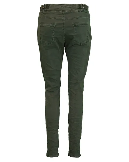 Baumwollhose im Jogging-Stil in oliv von Made in Italy