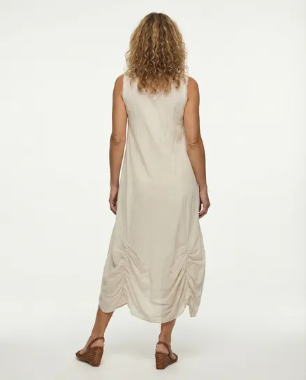 Baumwollkleid in beige von Montan
