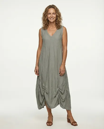 Baumwollkleid in khaki von Montan