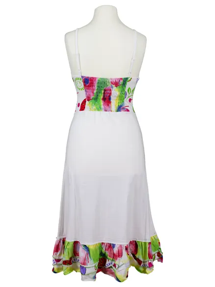 Tr�gerkleid mit Batik in wei� von Dislay Design