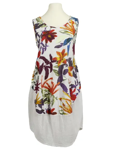 Baumwollkleid Floral in wei� von Diana