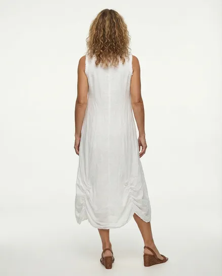 Baumwollkleid in wei� von Montan