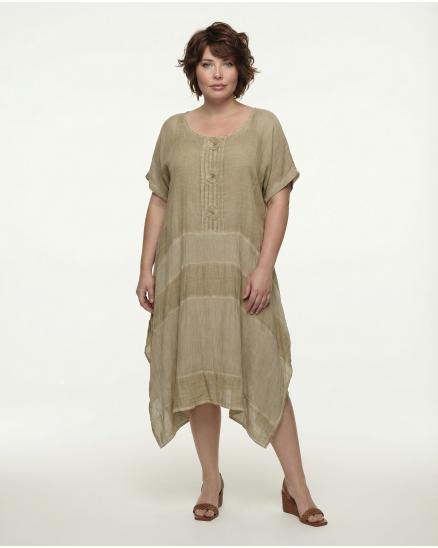 Baumwollkleid 2-tlg in camel von Zedd