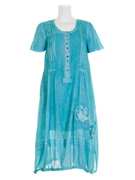 Kleid Baumwolle 2-tlg in t�rkis von Zedd