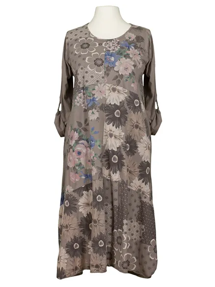 Baumwollkleid A-Linie in braun von Diana