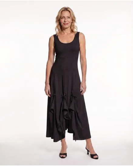Baumwollkleid A-Linie in schwarz von FASHION