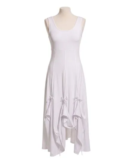 Baumwollkleid A-Linie in wei� von FASHION