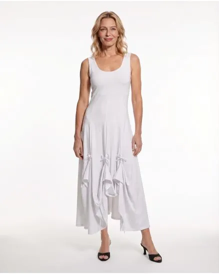 Baumwollkleid A-Linie in wei� von FASHION