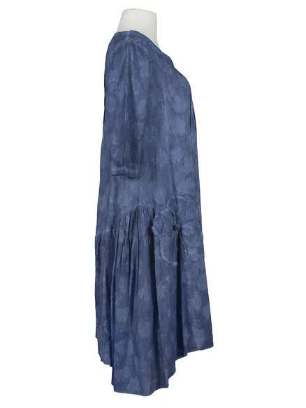 Baumwollkleid A-Schnitt in blau von Manga