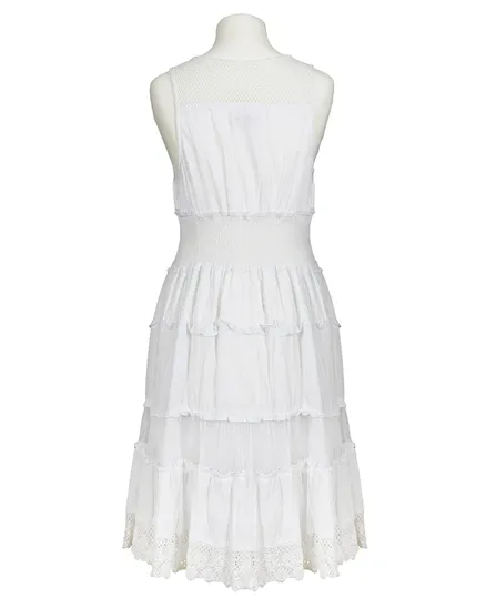 Baumwollkleid Stickerei in wei� von My Collection