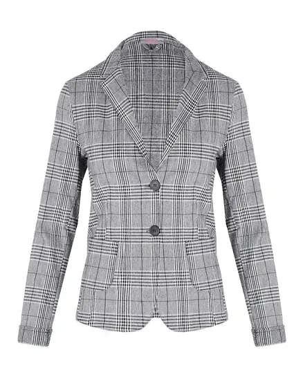 Blazer Karomuster in schwarz von fashion made in italy