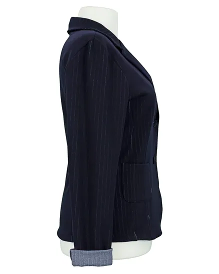 Blazer Nadelstreifen in blau von Made in Italy