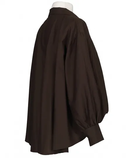 Bluse Ballonschnitt in braun von Made in Italy