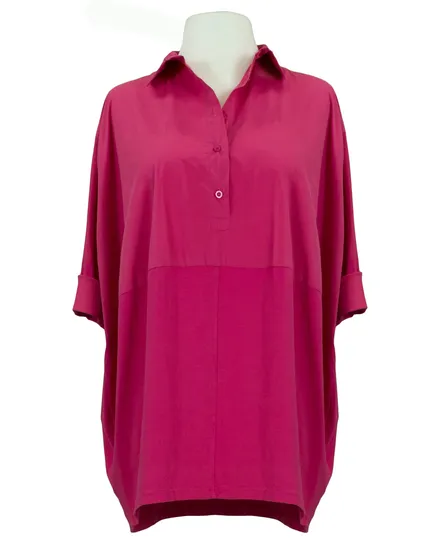 Bluse Ballonschnitt in pink von Made in Italy