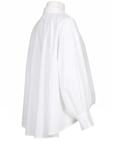 Bluse Ballonschnitt in wei� von Made in Italy