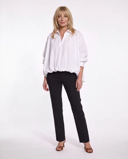 Bluse Ballonschnitt in wei� von Made in Italy