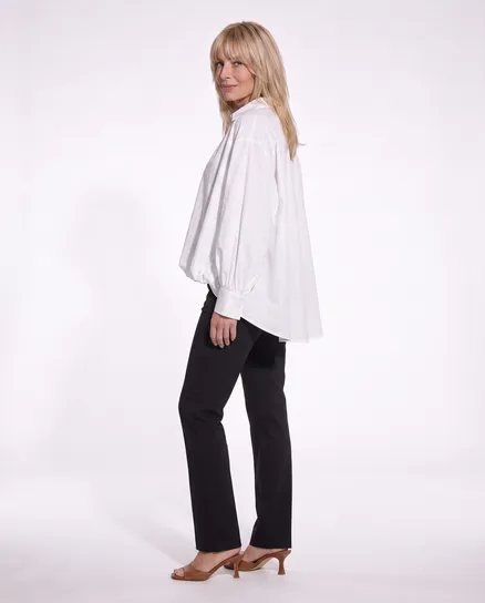 Bluse Ballonschnitt in wei� von Made in Italy