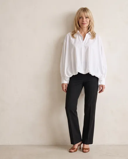 Bluse Ballonschnitt in wei� von Made in Italy