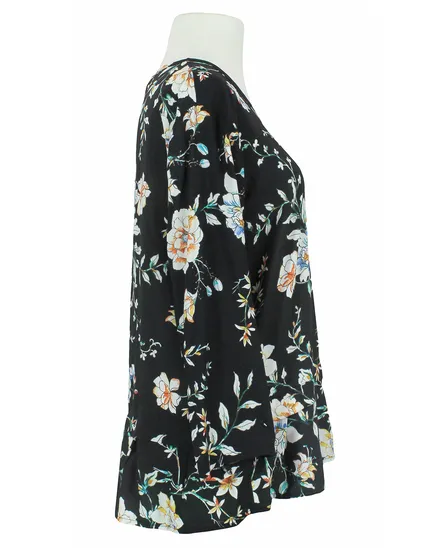 Bluse Blumenmuster in schwarz von RESTART