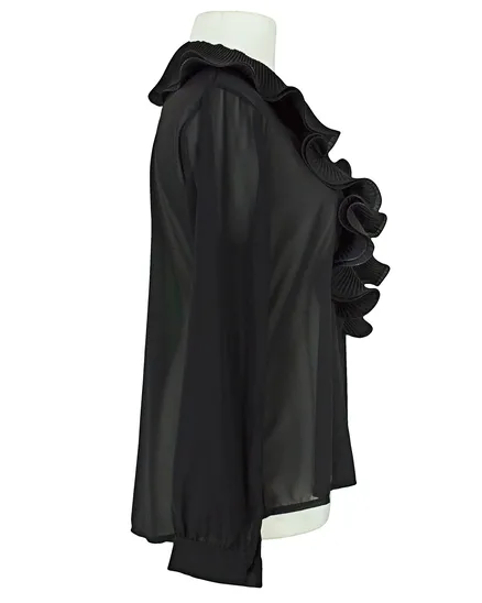 Bluse Chiffon in schwarz von R Linea