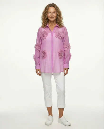 Bluse mit Blumen in beere von Julia