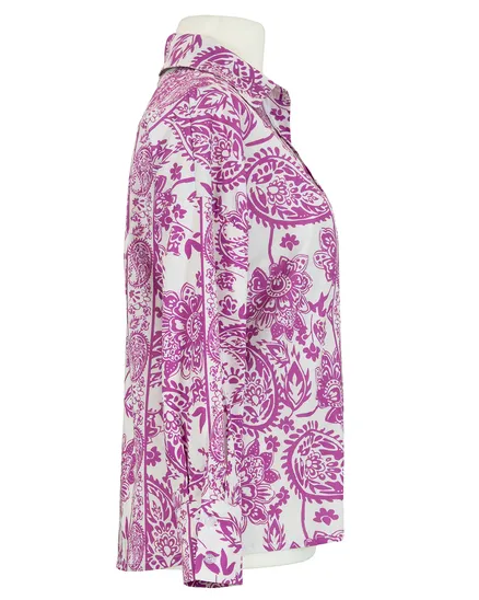 Bluse mit floralem Muster in beere von Made in Italy