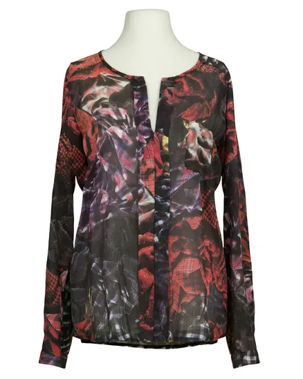 Bluse mit Print in schwarz von Montan