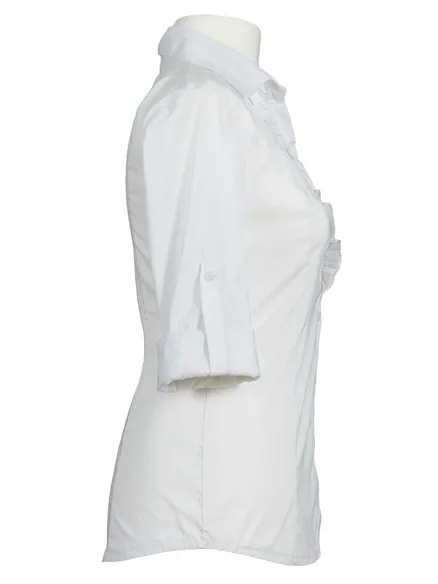 Bluse mit R�schen in wei� von Moda & Moda