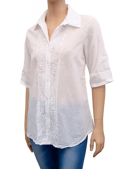 Bluse mit Spitze in wei� von RESTART