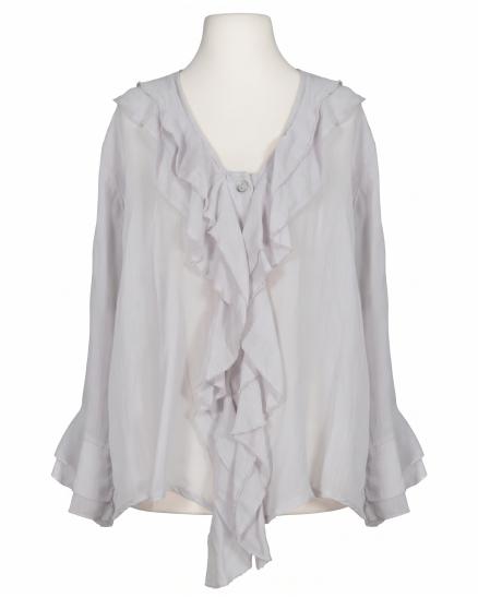 Bluse mit Volant in hellgrau von Selected Touch