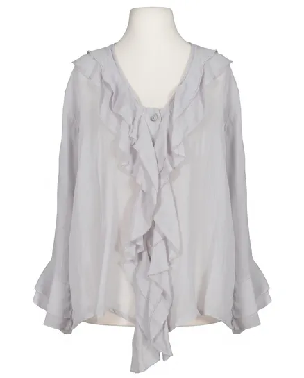 Bluse mit Volant in hellgrau von Selected Touch