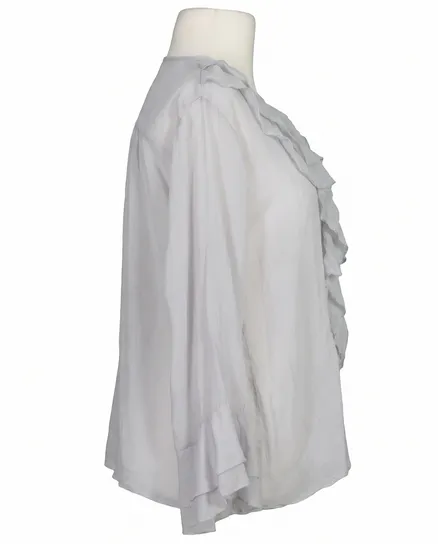 Bluse mit Volant in hellgrau von Selected Touch