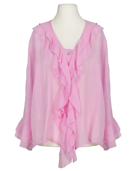 Bluse mit Volant in rosa von Selected Touch