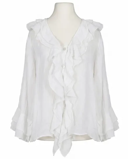 Bluse mit Volant in wei� von Selected Touch