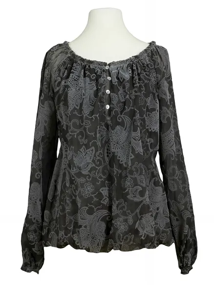 Bluse Paisley Muster in anthrazit von Amanti