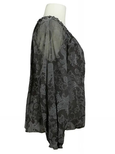 Bluse Paisley Muster in anthrazit von Amanti