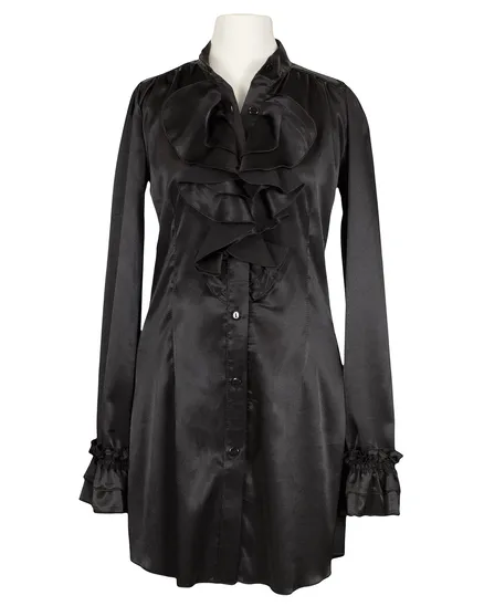 Bluse Satin in schwarz von Fifilles Paris