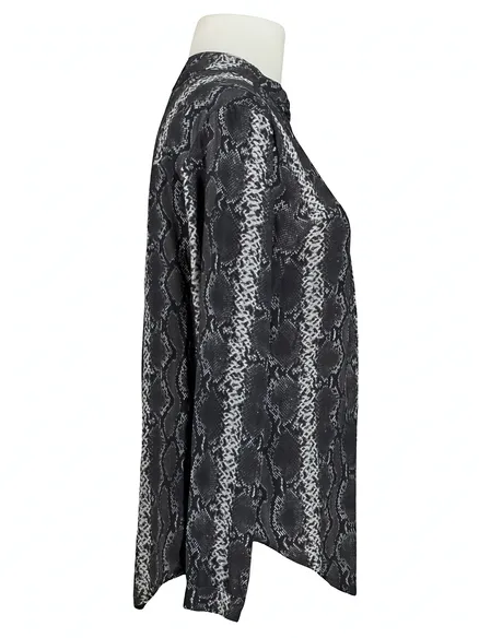 Bluse Schlangenmuster in grau von Made in Italy