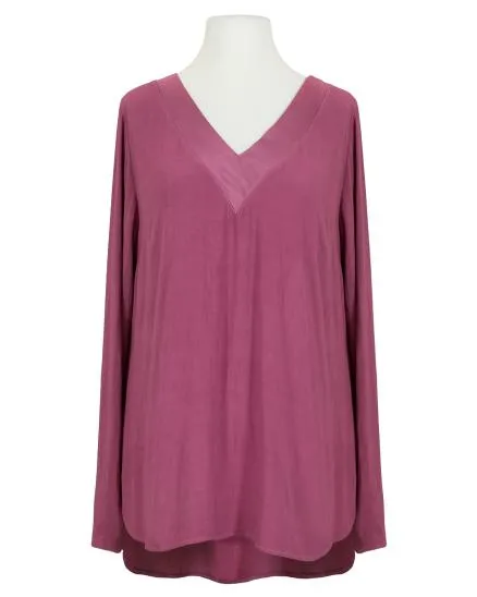 Bluse V-Ausschnitt in beere von Esvivid